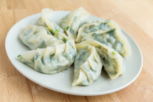 Preview: Chinese dumpling on the plate