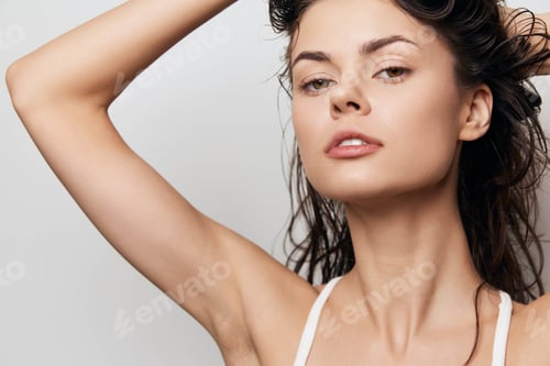 Preview: Close Up Portrait of a Woman with Wet Hair