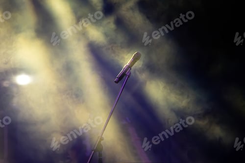 Preview: Microphone on stage during concert