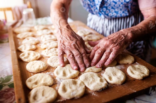 Preview: Senior woman baking