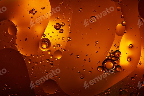 Preview: Beautiful abstract background from mixed water and oil in orange