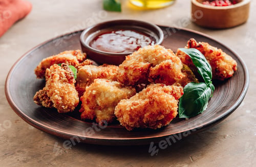 Preview: barbecue, breaded, cauliflower, baked, vegan, food