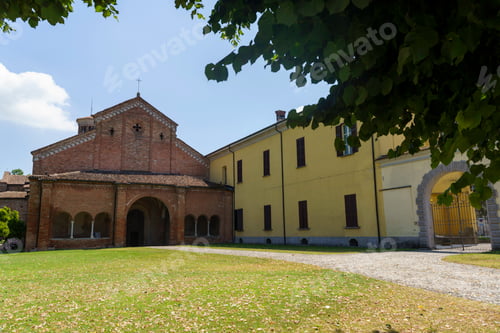 Preview: Medieval church of Abbadia Cerreto, Lodi, Italy