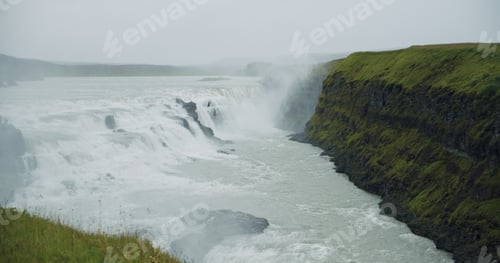 Preview: Amazing Gullfoss waterfall in Iceland located in the Golden circle