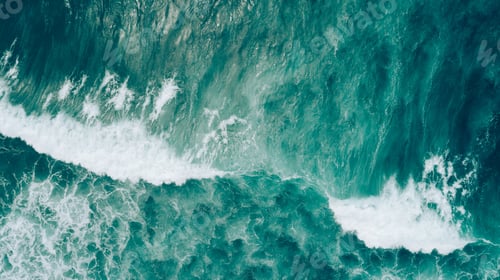 Preview: Aerial drone view of beautiful sea wave surface