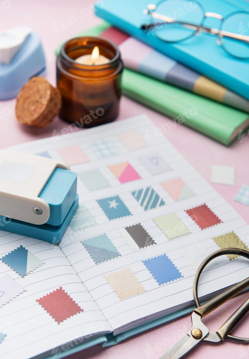 Preview: Creating cute scrapbook embellishments with paper punches and colorful patterns