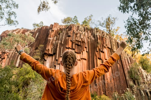 Preview: Organ piping columnar basalt rock formation. Sawn Rocks at Mt. Kapatur National Park. Australia
