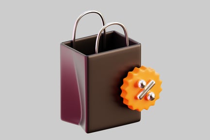 Preview: Shopping bag with gear ornament