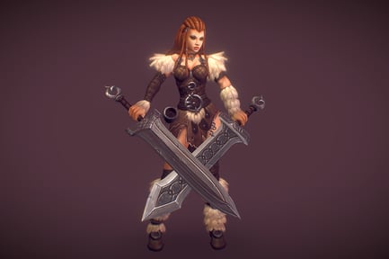 Vorschau: Barbarian Girl - Handbemalte Serie