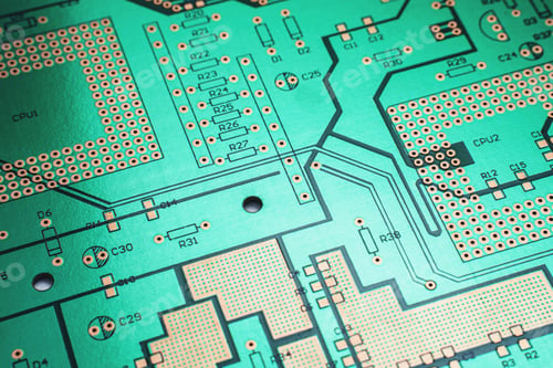 Preview: Background of printed circuit board without chips and components