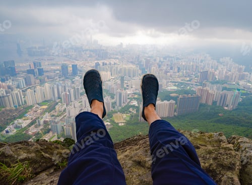 Preview: Hong Kong Downtown, China. Financial district in city in Asia. Skyscraper buildings