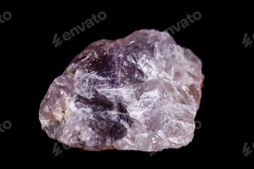 Preview: Macro mineral stone Fluorite on black background