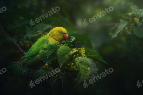 Preview: Female ringneck parakeet in a tree