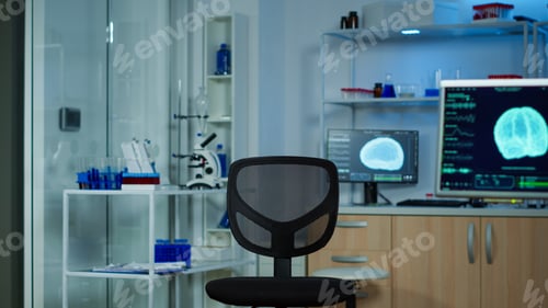 Preview: Neurological laboratory with nobody in it modernly equipped