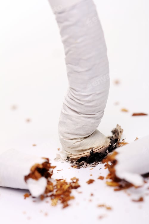 Preview: Cigarette over white background