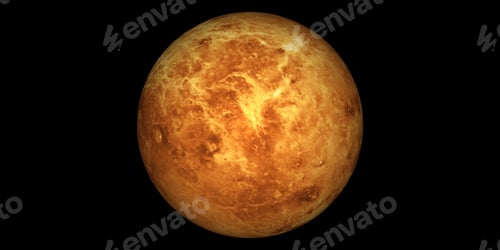 Preview: Planet venus with black background