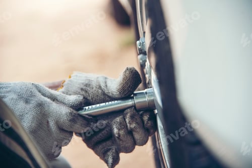Preview: Mechanic man car service repair automobile garage autocar vehicles service mechanical man