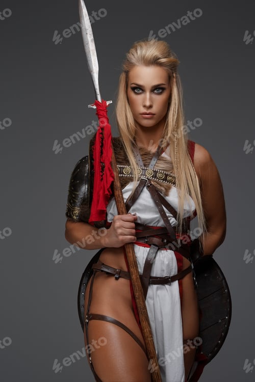 Preview: Shieldmaiden of the North. Viking Warrior in Fantasy Armor