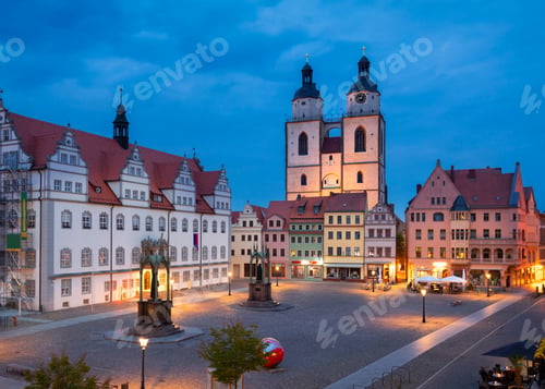 Preview: Wittenberg at dusk, Germany