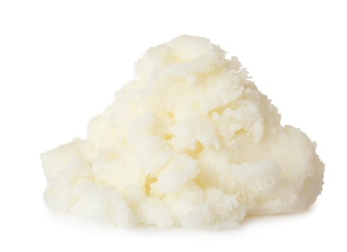 Preview: Fresh shea butter lump isolated on white