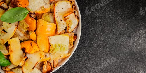 Preview: grilled zucchini warm salad vegetables dish natural product tasty snack fresh gourmet food