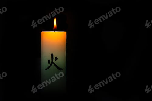 Preview: Japanese colorful burning candle