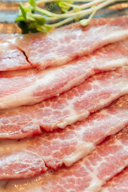 Preview: Raw beef slice for barbecue japanese style