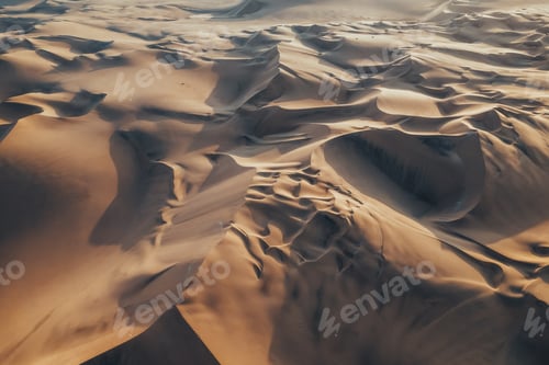 Preview: Aerial sunset photo of desert textures in Huacachina, Ica, Peru, South America