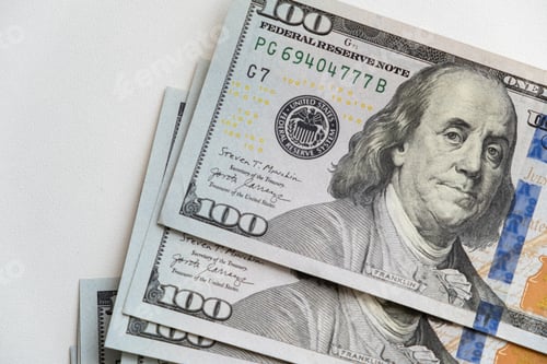 Preview: Closeup of United States One Hundred Dollar Bills