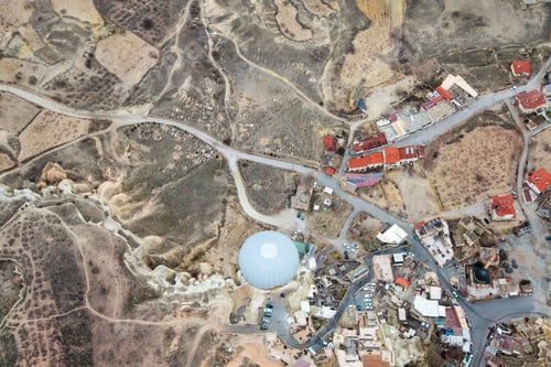 Preview: Hot air balloons flying over the famous tourist place Cappadocia at winter time