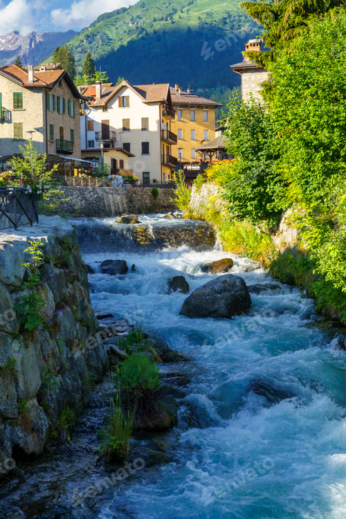 Preview: Ponte di Legno, old town in Brescia province, italy