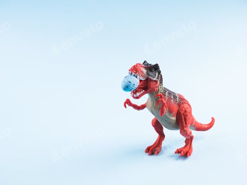 Preview: Angry dinosaur toy with easter egg in mouth