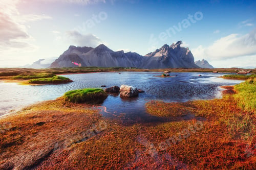 Preview: Gentle slopes snowy mountains and glaciers. Gorgeous autumn Icel