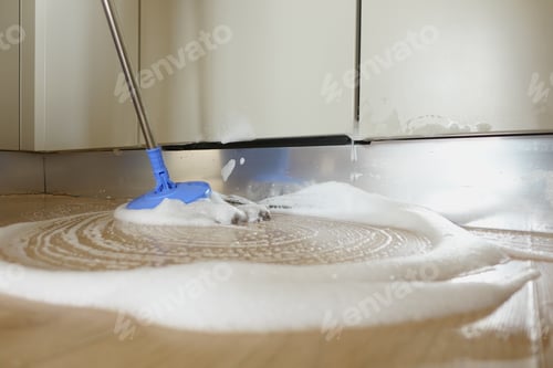 Preview: Spilled Water from a Dish Washer On Kitchen Floor