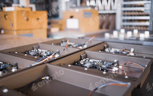 Preview: Metal components and microcircuits blanks in laboratory