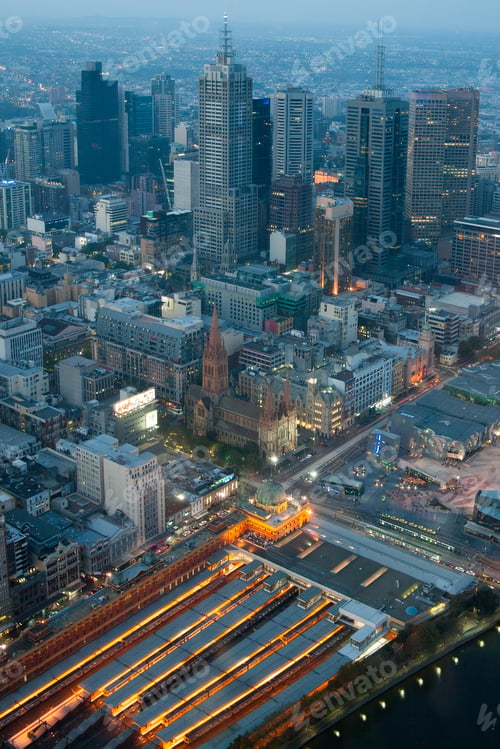 Preview: Melbourne Skyline over Flinders St Station