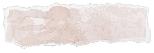 Preview: Ripped beige watercolor paper note message isolated on white background