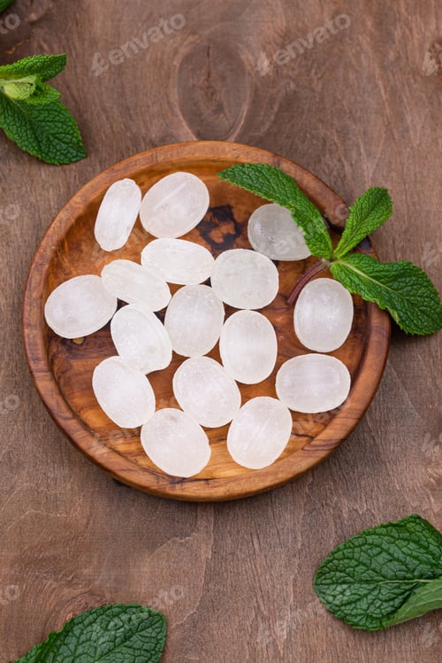 Preview: Sweet hard peppermint candy and mint