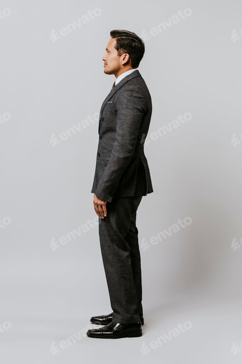 Preview: Businessman full body side portrait