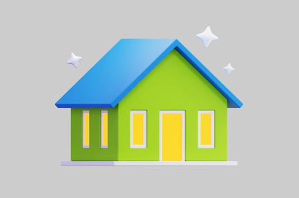 Preview: Clean House 3D Icon Illustration