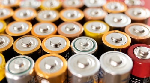 Preview: Alkaline used batteries AA type. Battery recycling