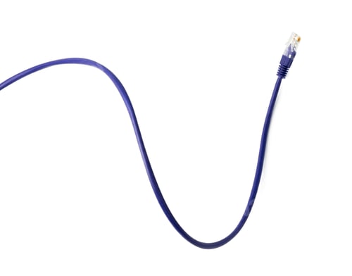 Preview: Network cable isolated on white background studio shot