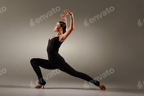 Preview: Latin Dancer in Dynamic Pose Performing Salsa Tango Bachata Studio Dance for Ballroom Competition