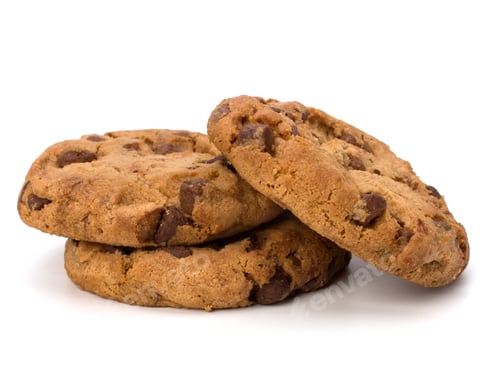 Preview: Delicious Chocolate Chip Cookies on White Background