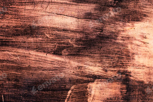 Preview: Brown brush stroke painted abstract metal plate texture and background.