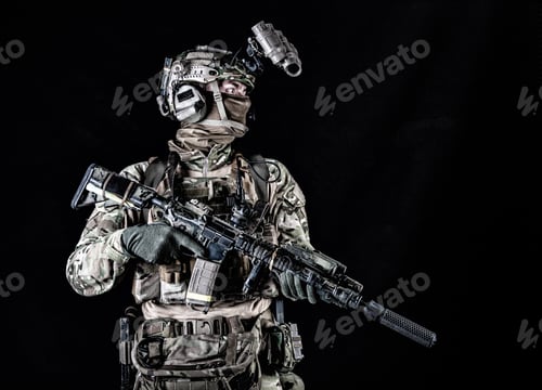 Preview: Marine rider with night vision goggles portrait