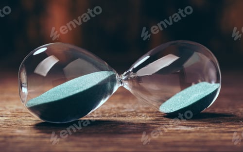 Preview: hourglass with green sand