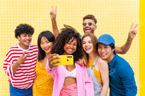 Preview: Group of young best friends bonding outdoors