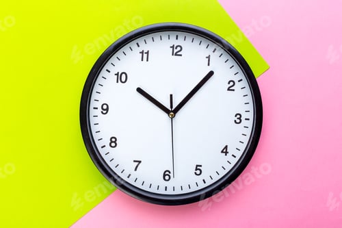 Preview: Wall Clock on color background
