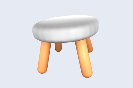 Preview: Side Table Clean 3D Illustration